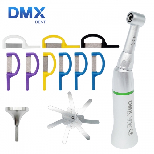 DMXDENT C1-IPR1 4:1 Dental Reduction Interproximal Stripping Contra Angle Handpiece Kit B