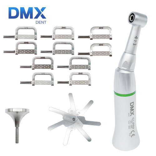 DMXDENT C1-IPR1 4:1 Dental Reduction Interproximal Stripping Contra Angle Handpiece Kit A